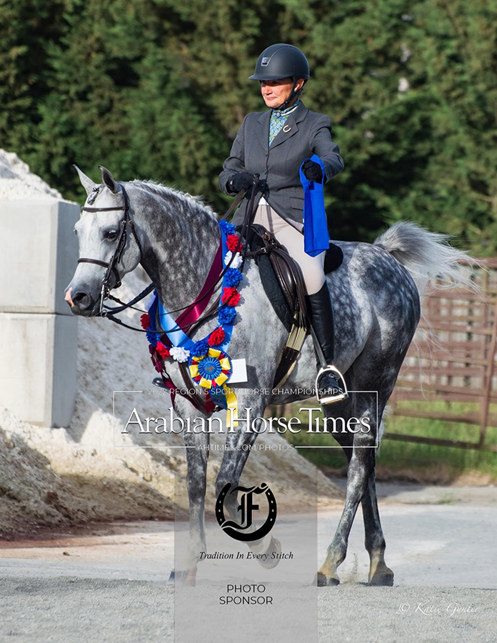 Mozambique V and owner Debbie Canaday at the 2022 Region 5 Off-Site Sport Horse Championship